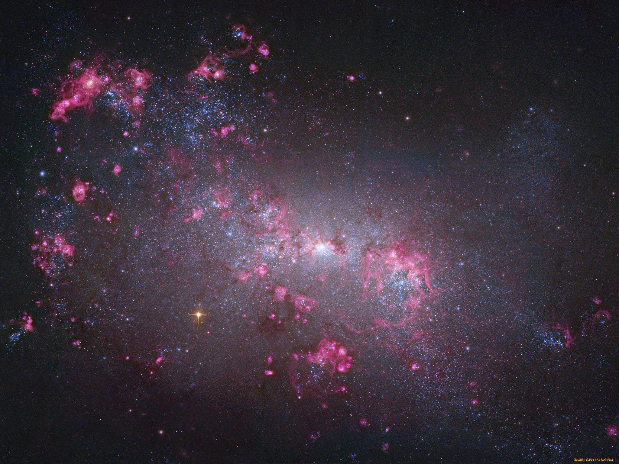 Малиновая галактика. NGC 4449. NGC 4449 (С. гончие псы). Галактика NGC 4449. Неправильные Галактики NGC 1313.